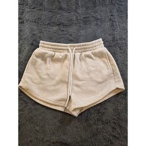 Since Forever Womens Fleece Lounge Shorts BeigeOatmeal DrawstringSmall SHK4543PK